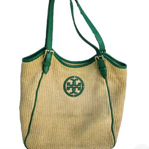 Tory Burch Emerald city woven totea